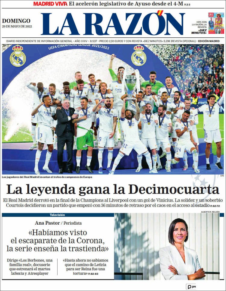 portada la razón 29 mayo 2022