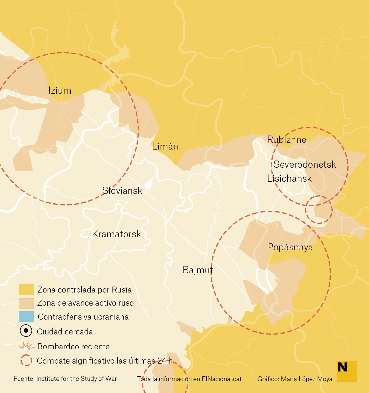 Mapa Ucraïna Donbas 29 maig cas Maria López Moya Mapa Ucraïna Donbas 29 maig cas Maria López Moya
