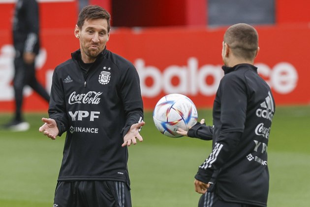 Leo Messi entrenament seleccion Argentina EFE