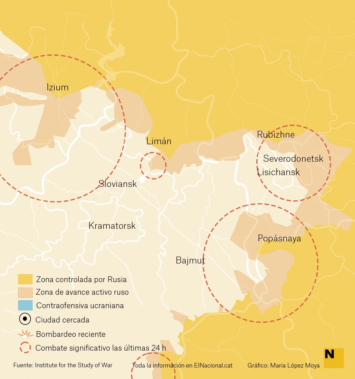 Mapa Ucraïna Donbas 31 maig cas   Maria López Moya 