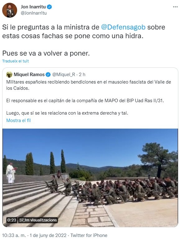 TUIT Jon Inarritu ejército valle caídos