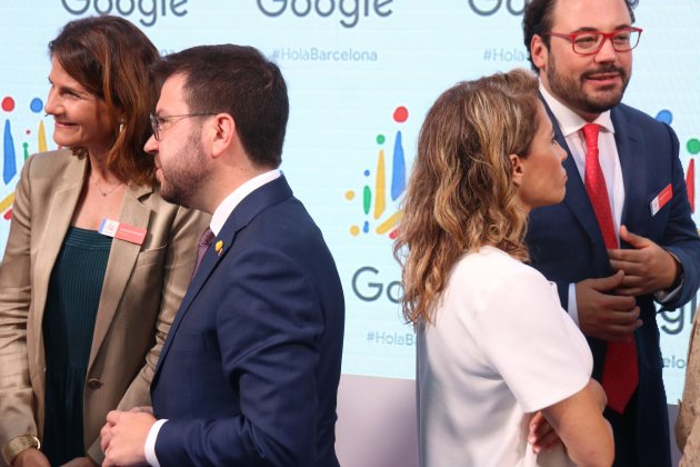Pere Aragonès y Raquel Sánchez en Barcelona inveriones infraestructuras ACN Pere Aragonès y Raquel Sánchez en Barcelona inveriones infraestructuras ACN