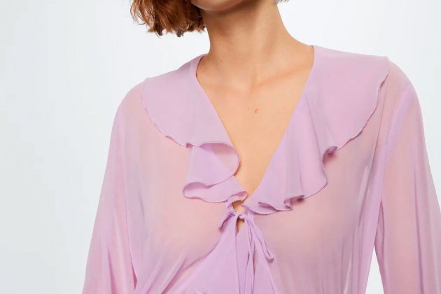 Vestido fluido con volantes1