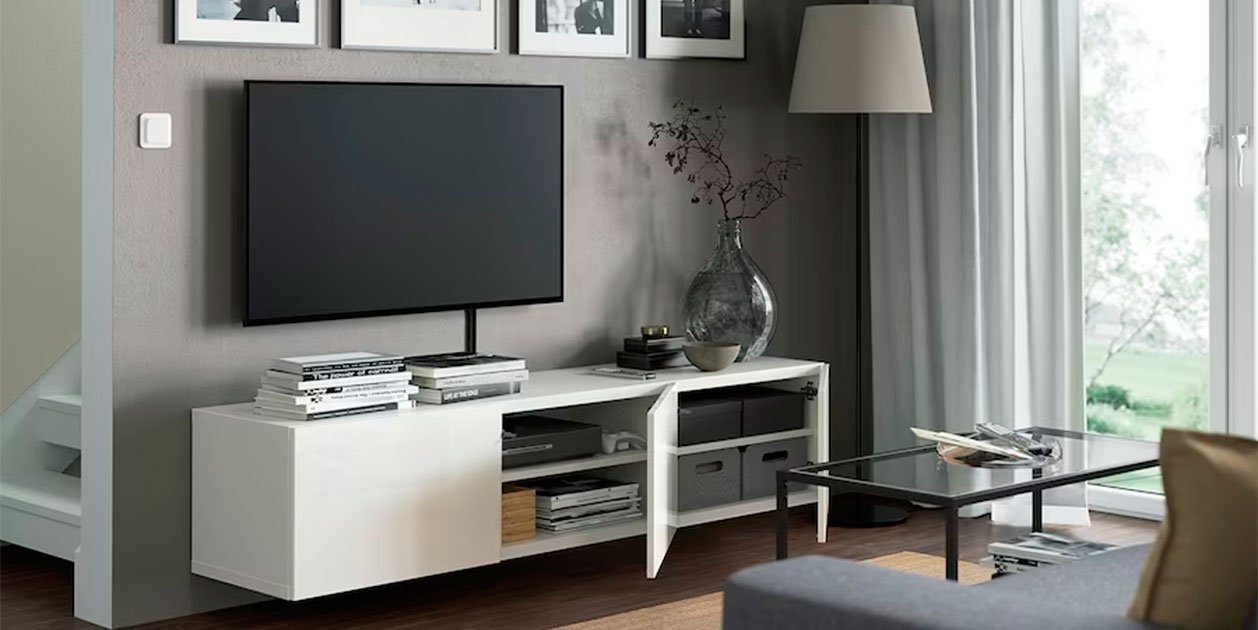 Nórdico y minimalista, el mueble de TV de Ikea que termina con el lío de cables