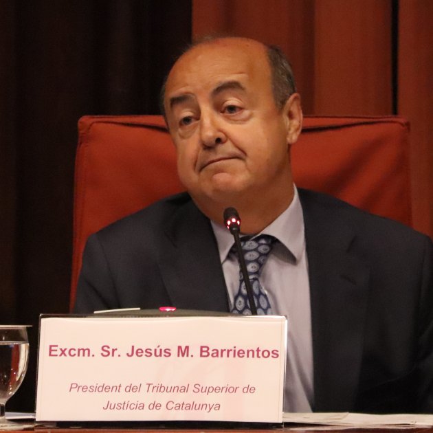 President del TSJC, Jesús María Barrientos, en la comissió de Justícia del Parlament. Foto: Sara Escalera/ ACN