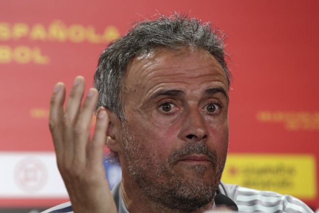 Luis Enrique, en una rueda de prensa EFE Luis Enrique, en una rueda de prensa EFE