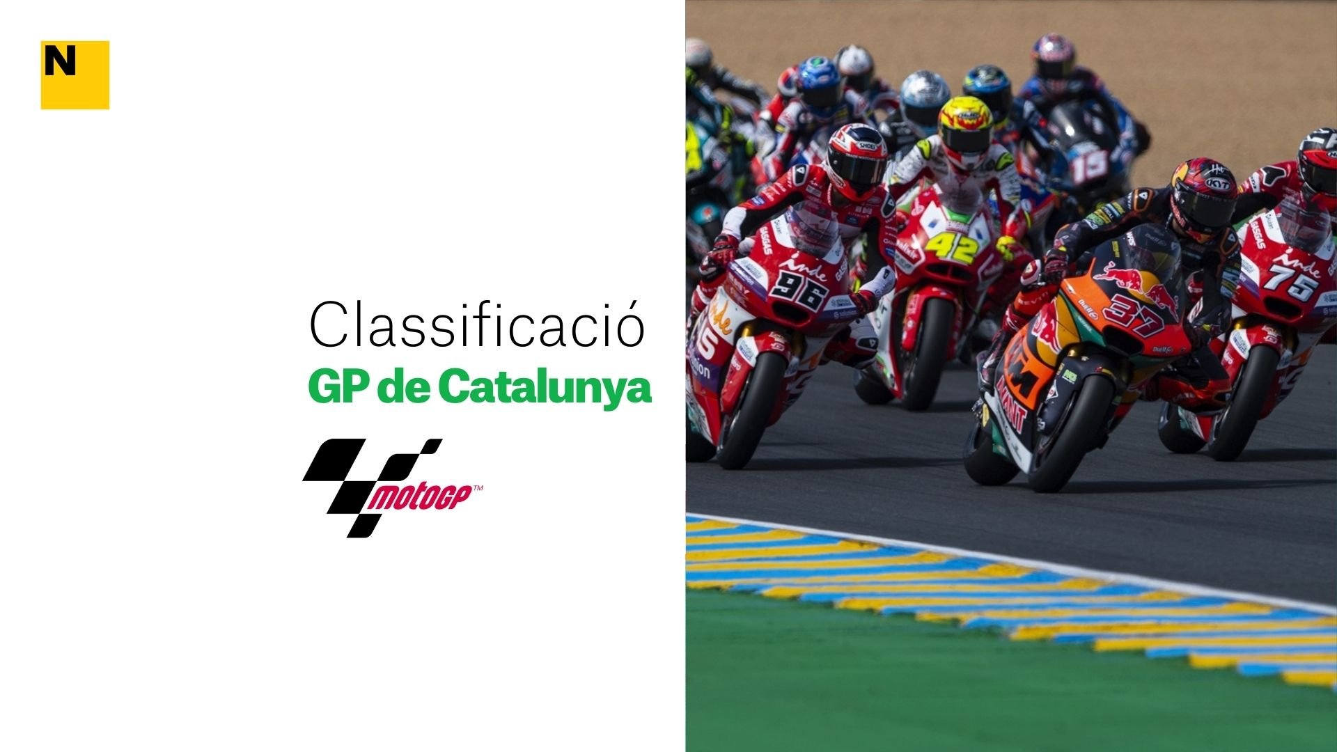 Clasificación y resultados de la carrera de MotoGP del Gran Premio de Catalunya 2022