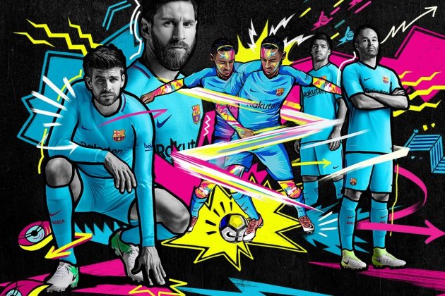 Camiseta Barça segunda azul FCB