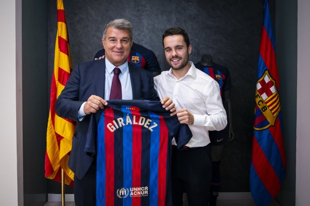 Joan Laporta Jonatan Giraldez renovacion @FCBfemeni Joan Laporta Jonatan Giraldez renovacion @FCBfemeni