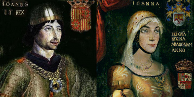 Representación coetánea del conde rey Juan II y la suya segunda se casa con Joana Enriquez. Fuente Archivo ElNacional Representación coetánea del conde rey Juan II y la suya segunda se casa con Joana Enriquez. Fuente Archivo ElNacional