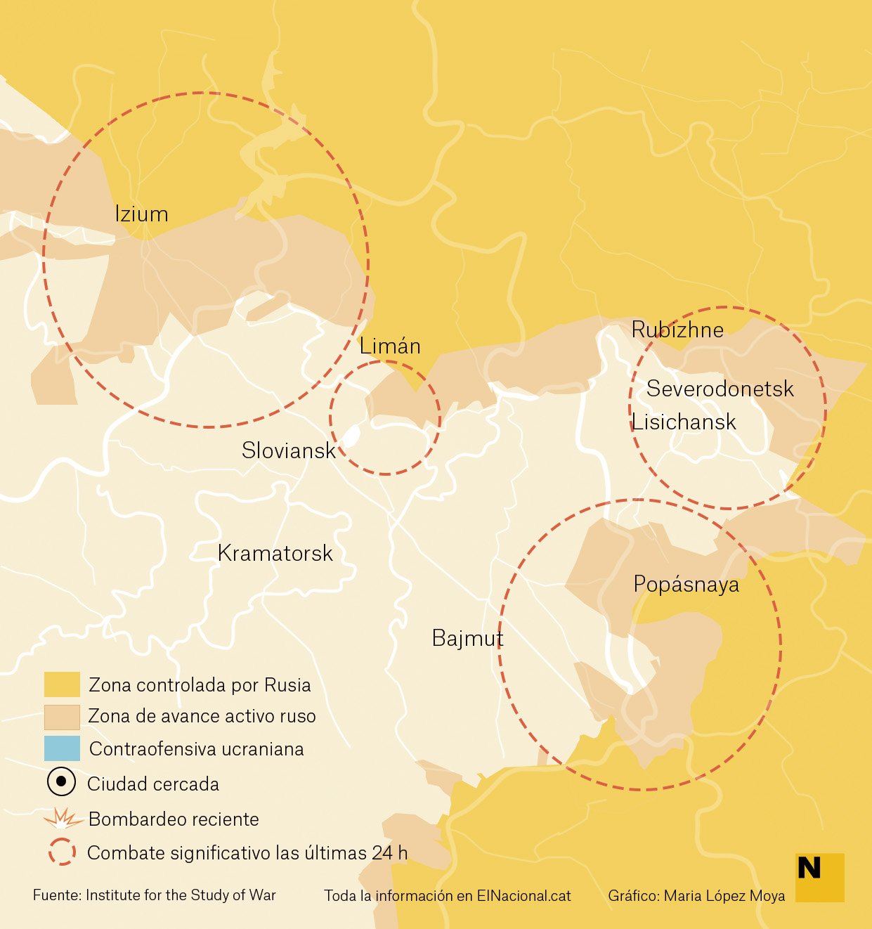 Mapa Ucraïna Donbas 6 juny cas Maria López Moya Mapa Ucraïna Donbas 6 juny cas Maria López Moya