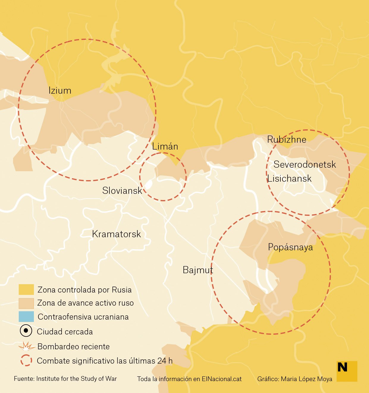 Mapa Ucraïna Donbas 7 juny cas   Maria López Moya 