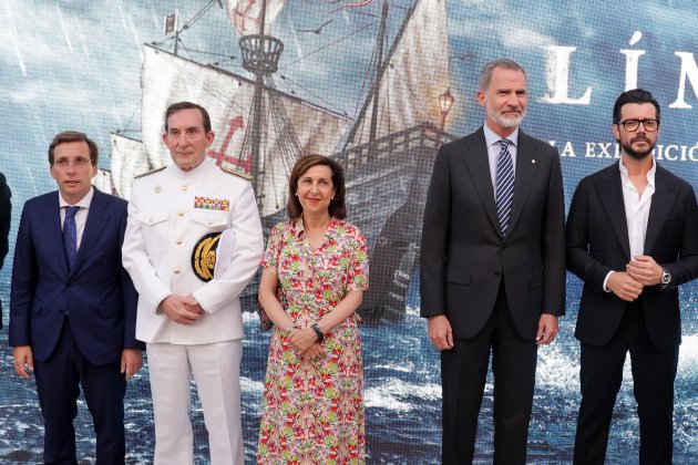 Felipe Margarita Robles José Luis Rodríguez Almeida Álvaro Morte photocall Europa Press Felipe Margarita Robles José Luis Rodríguez Almeida Álvaro Morte photocall Europa Press