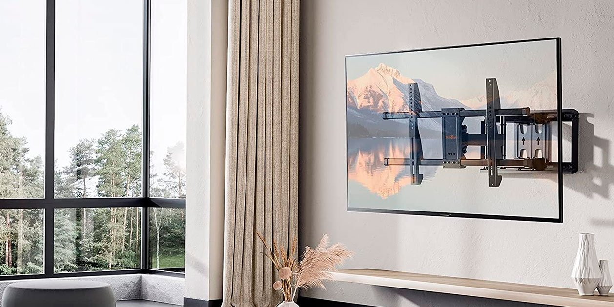 Aquest suport d'Amazon és perfecte per a televisors de gran mida: articulat, inclinable i giratori
