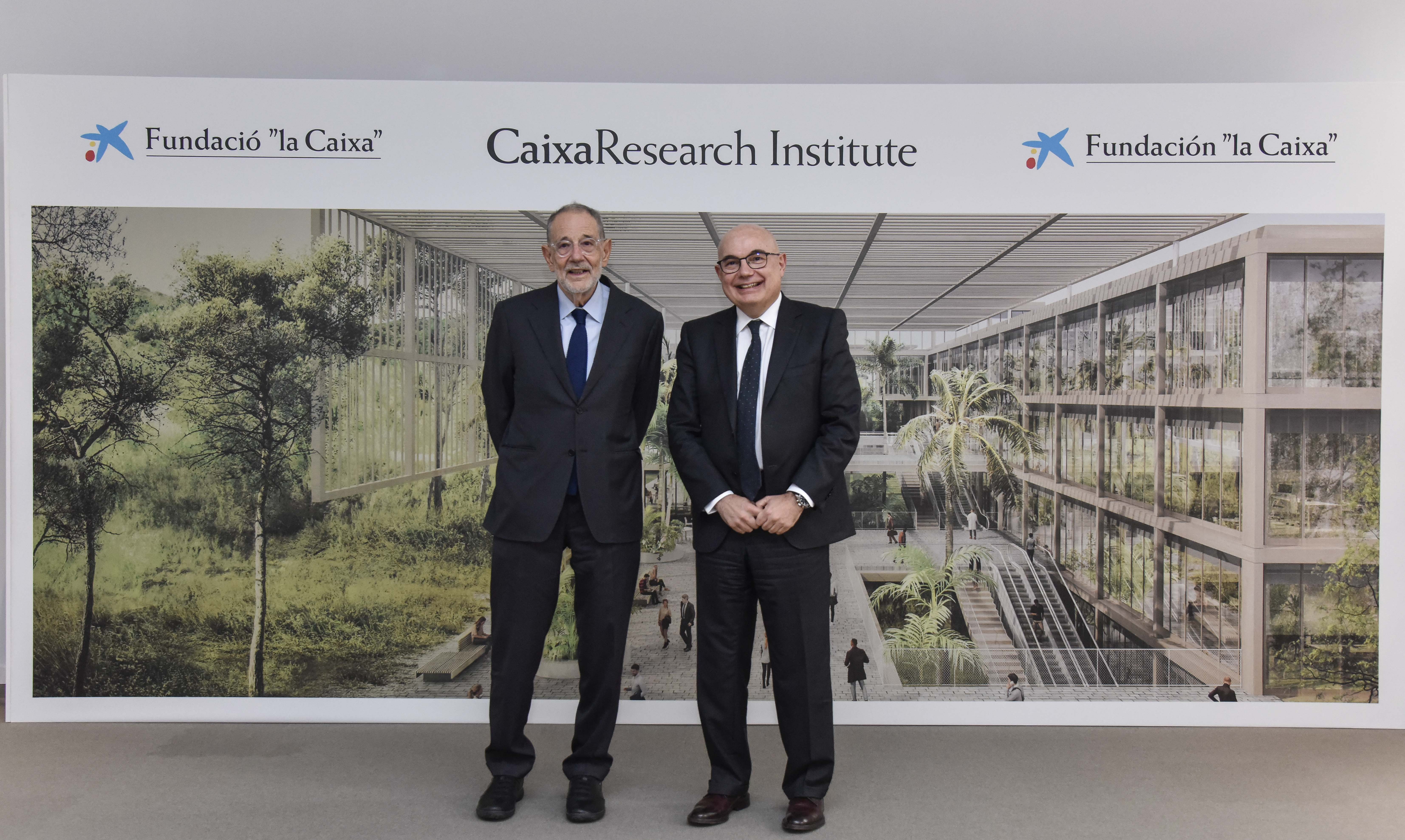 Javier Solana, president del Comitè Científic de la Fundació la Caixa, i Josep Tabernero, director del projecte científic del CaixaReserch Institute FC Javier Solana, president del Comitè Científic de la Fundació la Caixa, i Josep Tabernero, director del projecte científic del CaixaReserch Institute FC