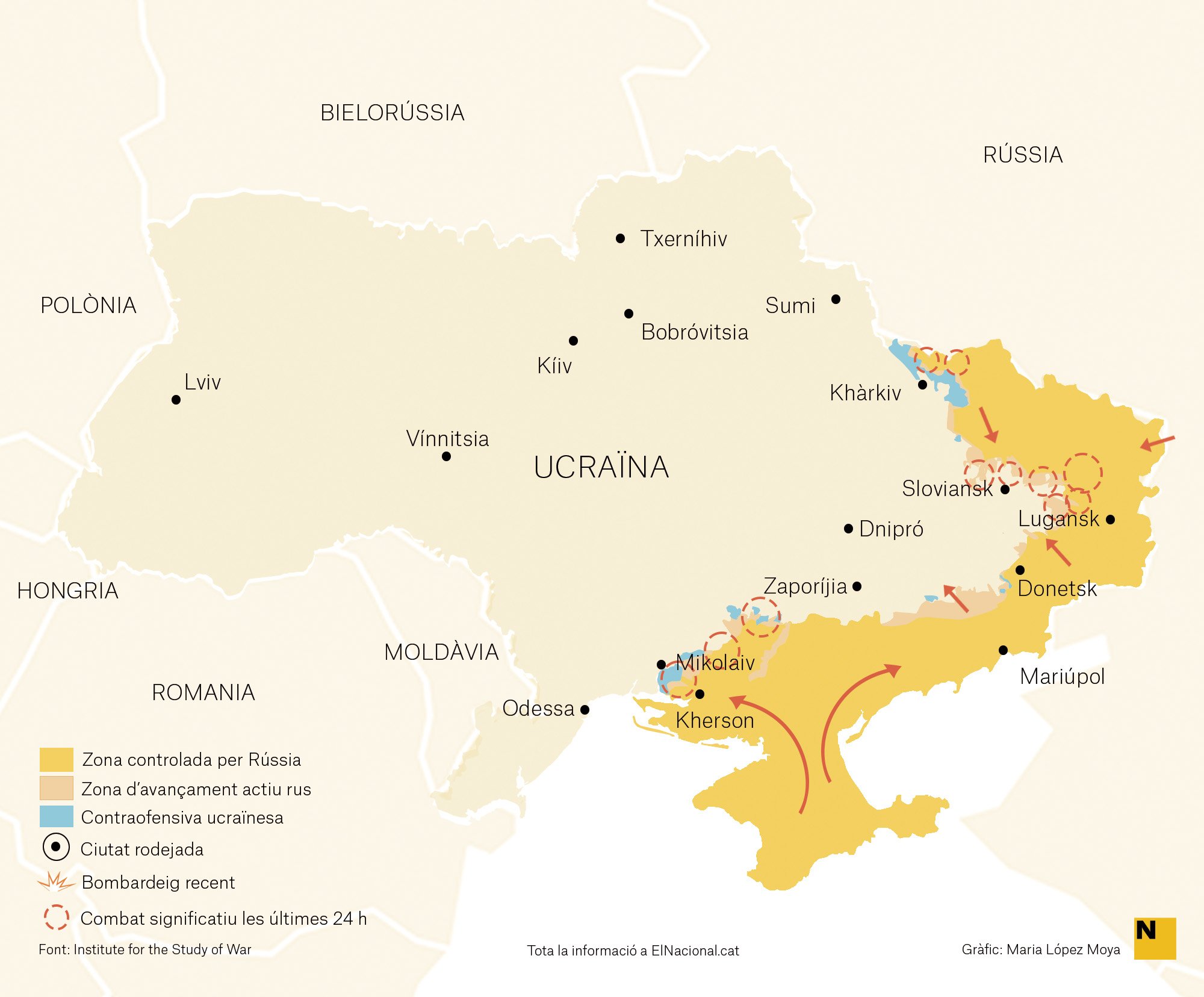 Mapa Ucraïna Guerra 8 juny cat Maria López Moya Mapa Ucraïna Guerra 8 juny cat Maria López Moya