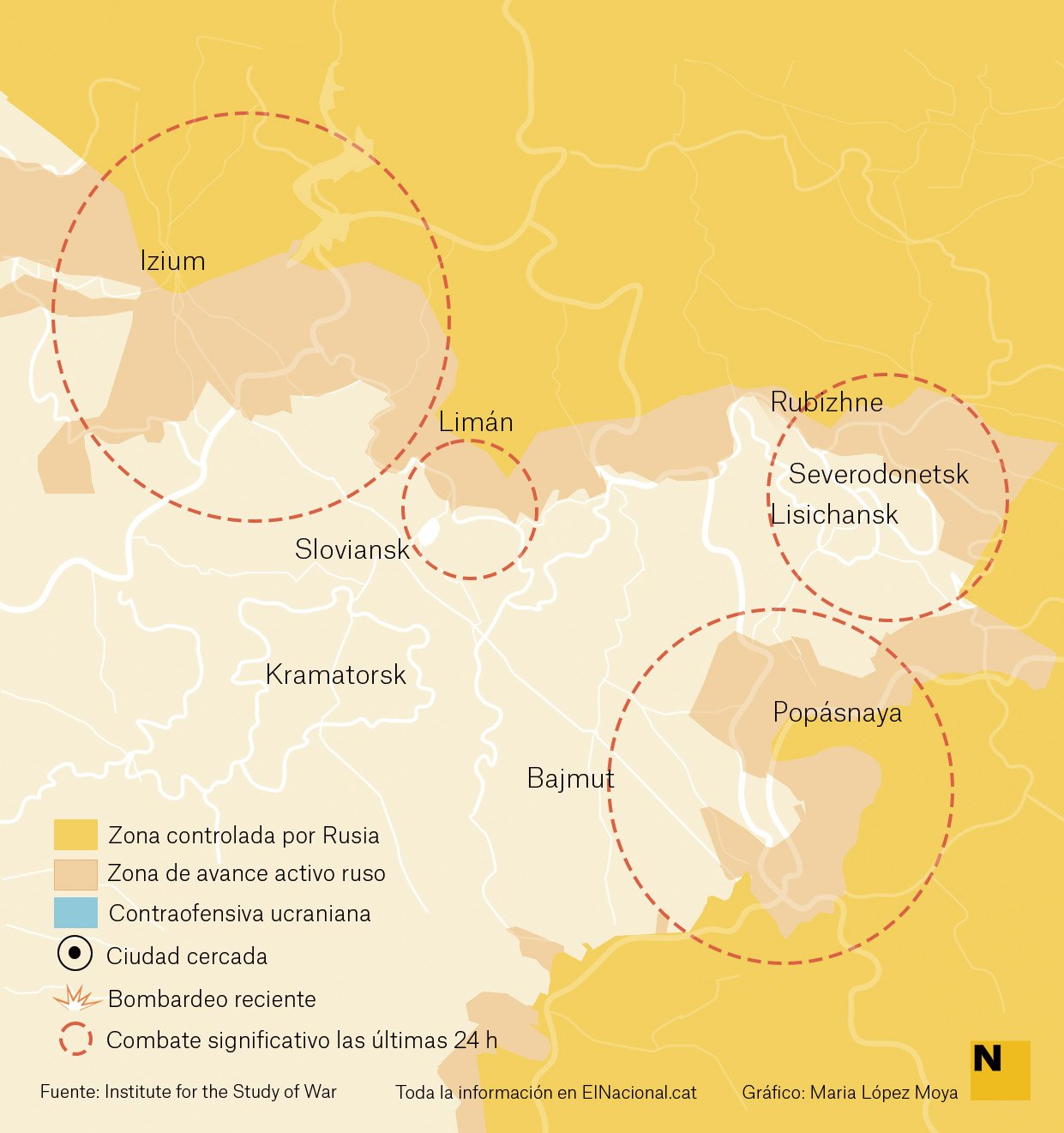 Mapa Ucraïna Donbas 8 juny cas   Maria López Moya 