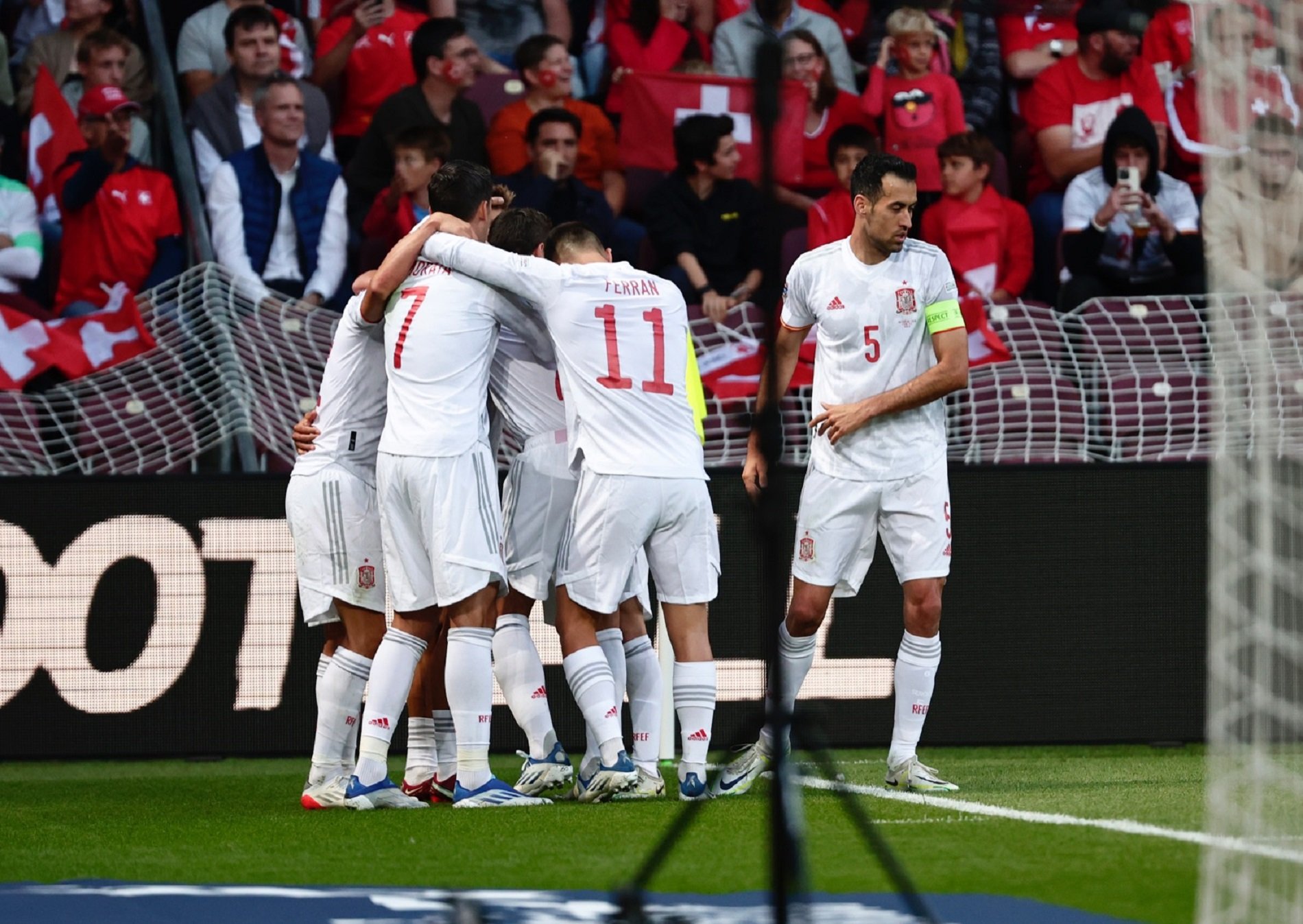 Espanya suma la primera victòria a la Nations League davant Suïssa gràcies a un gol de Sarabia (0-1)