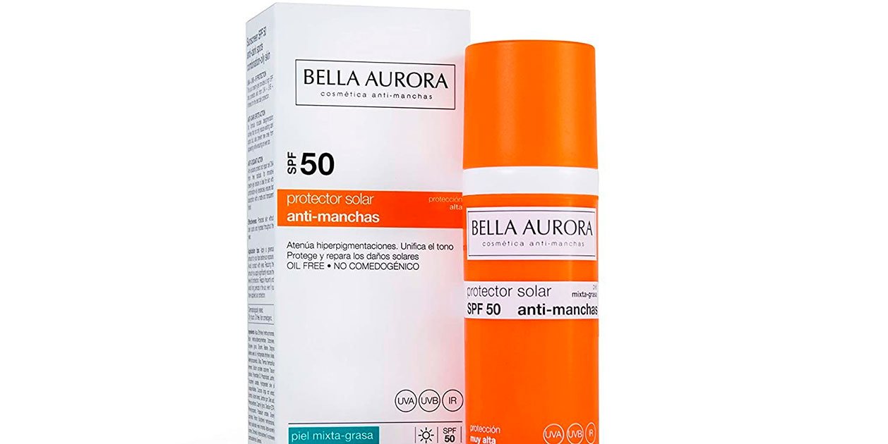 La crema solar premium y anti-manchas más valorada en Amazon es de Bella Aurora y está rebajada un 30%