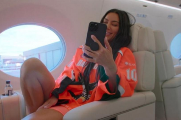 Kim Kardashian en su jet