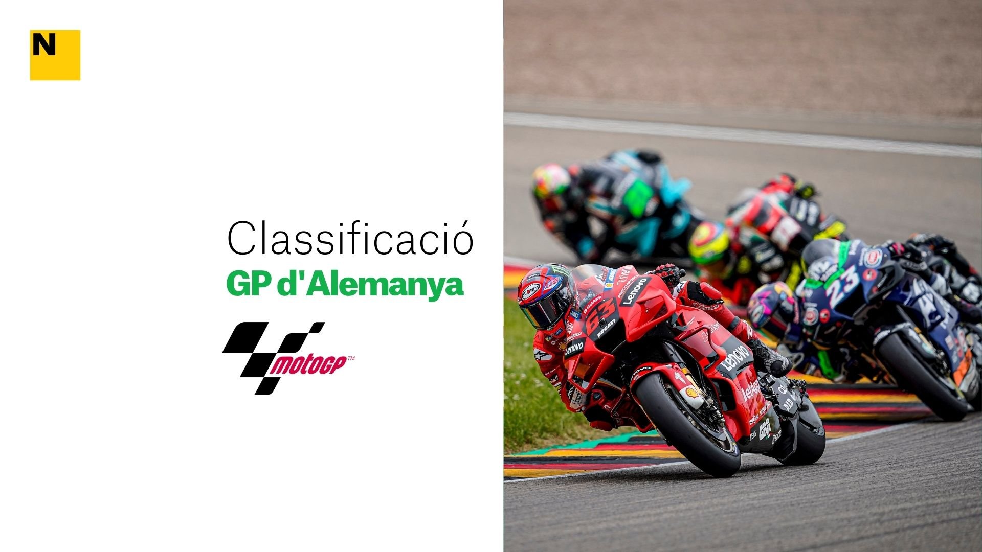 Clasificación y resultados de la carrera de MotoGP del Gran Premio de Alemania 2022