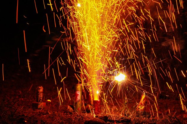 focs artificials a la platja