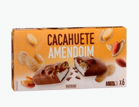 Gelat barreta sabor cacauet amb cobertura de xocolata amb llet d'Hisendat 1