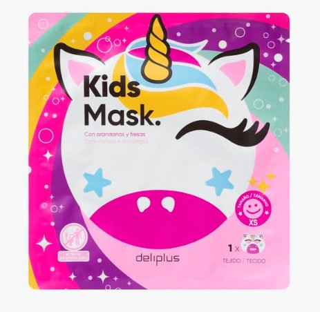 Mascarilla facial Kids Mask con extractos de arándanos y fresas de Deliplus Mascarilla facial Kids Mask con extractos de arándanos y fresas de Deliplus