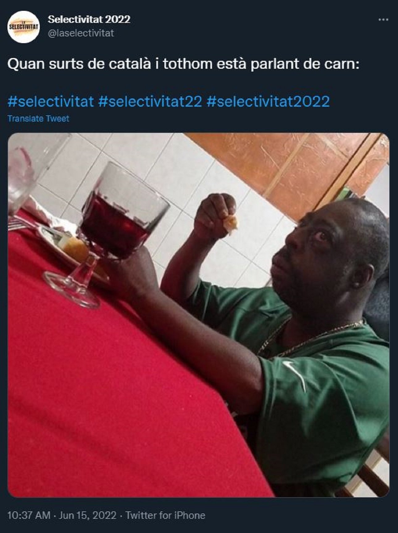 Meme carne examen catalán selectividad 2022