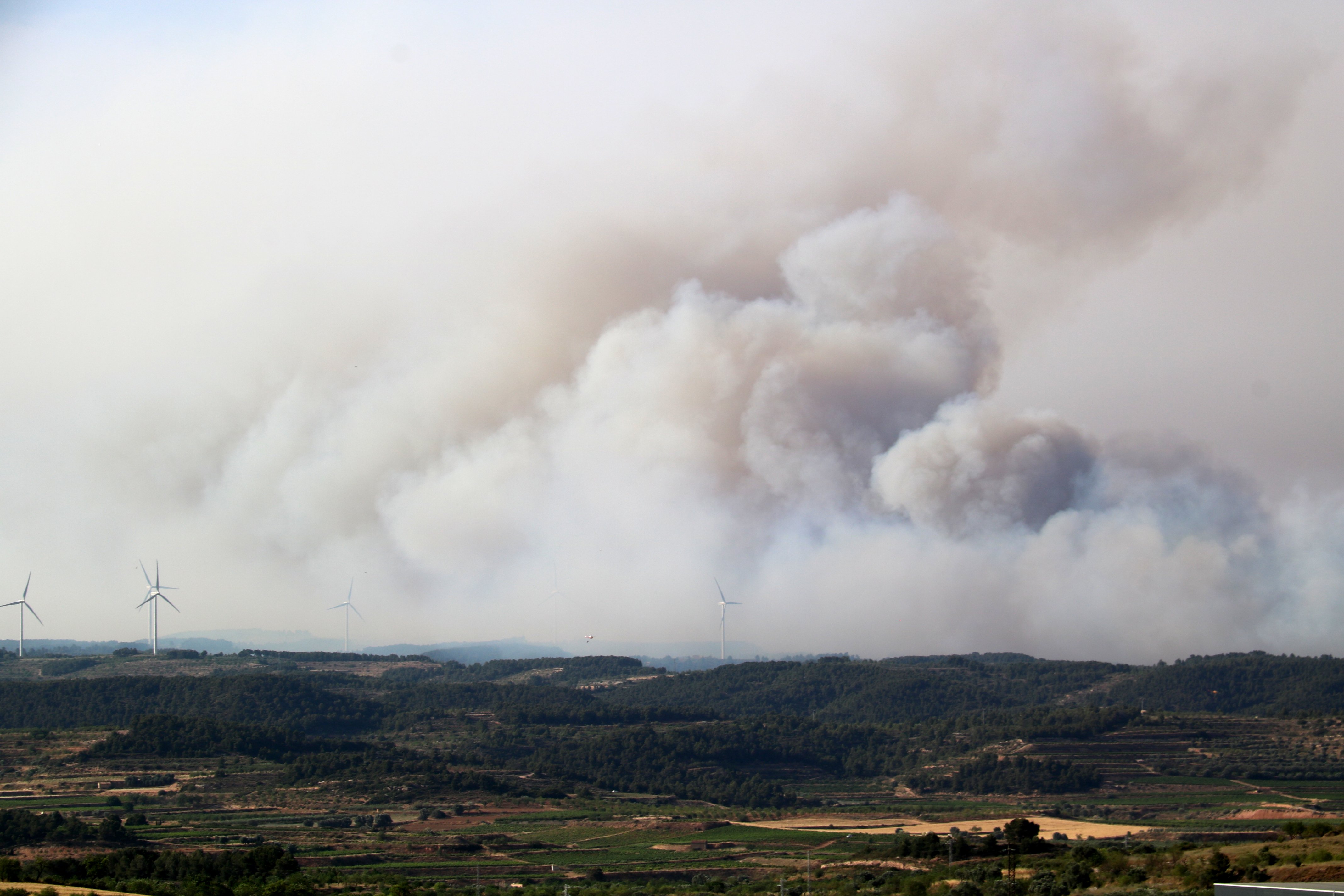 Estabilitzat l'incendi de Corbera d'Ebre i Sallent