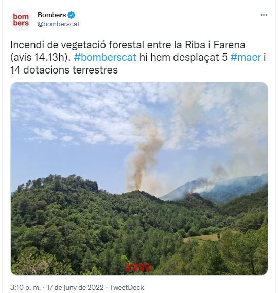 Tuit Bomberos Incendio Alt Camp Tuit Bomberos Incendio Alt Camp