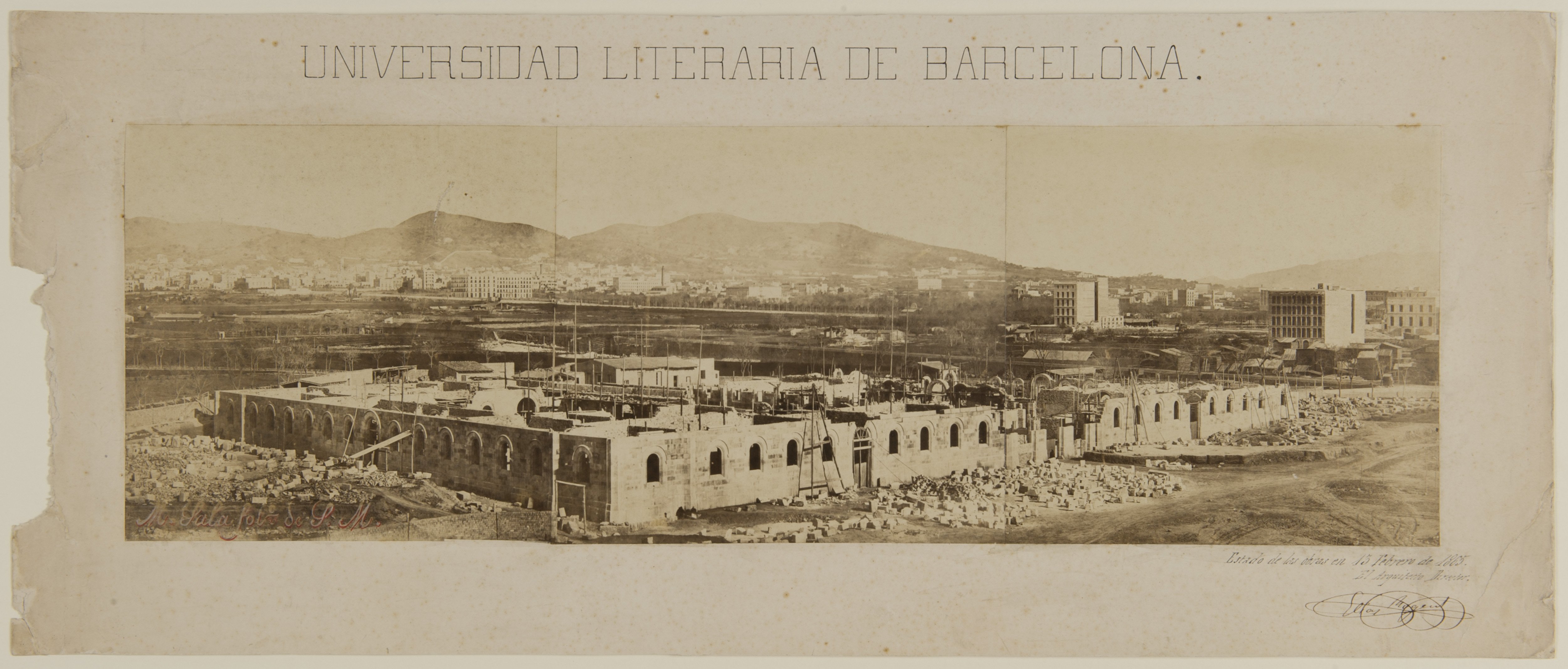 Construcció de l’Edifici Històric de la Universitat de Barcelona, 1865 / Foto: AFB - Marcos Sala