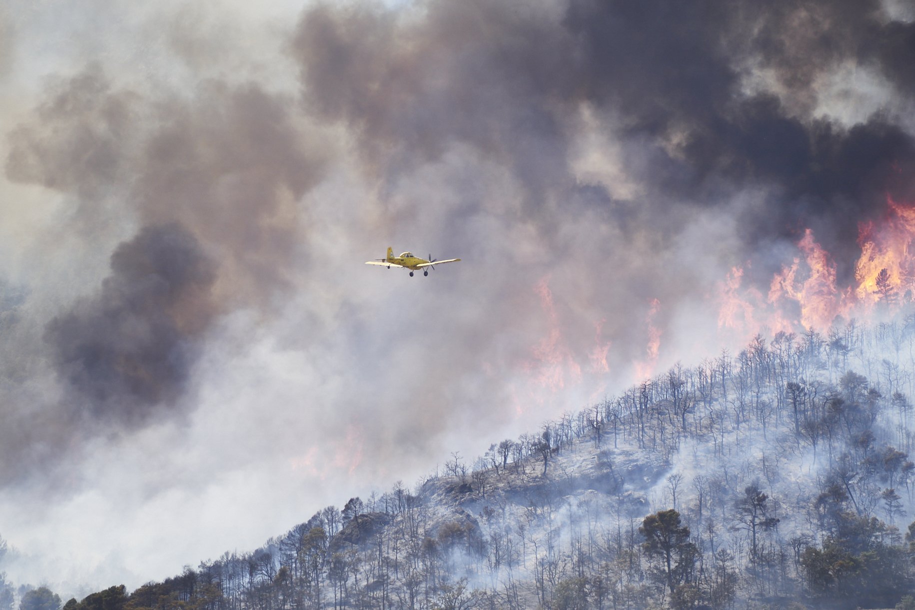 L'incendi d'Artesa de Segre, sis dies cremant sense control i camí de les 3.000 hectàrees