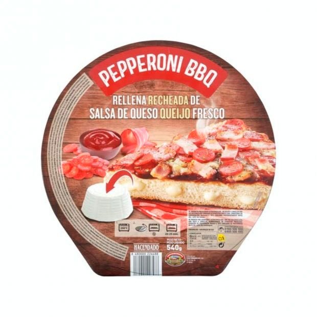 Pizza de pepperoni barbacoa de Hacendado Pizza de pepperoni barbacoa de Hacendado
