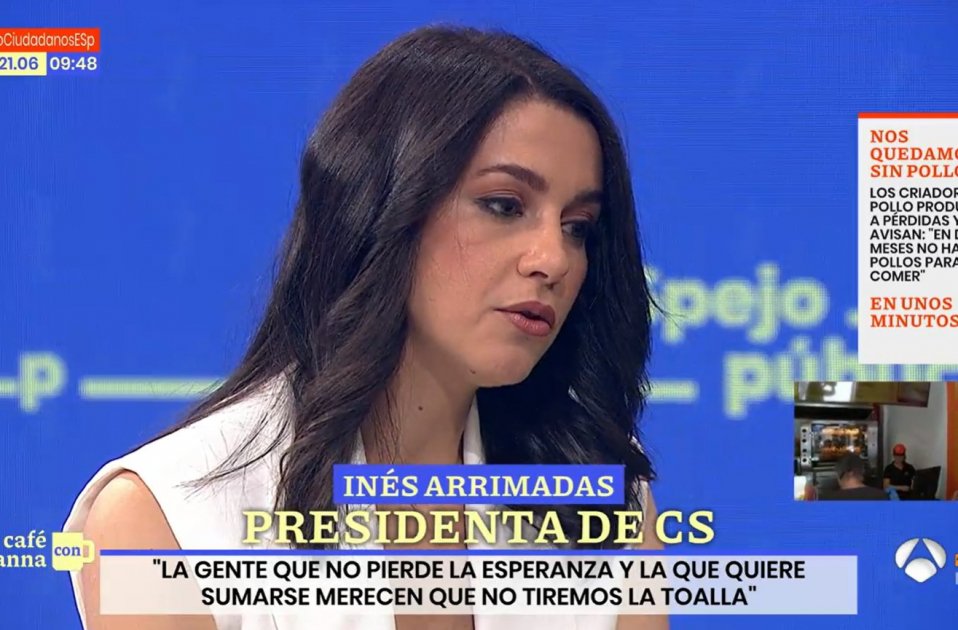 Inés Arrimadas cartel carcomo Antena 3