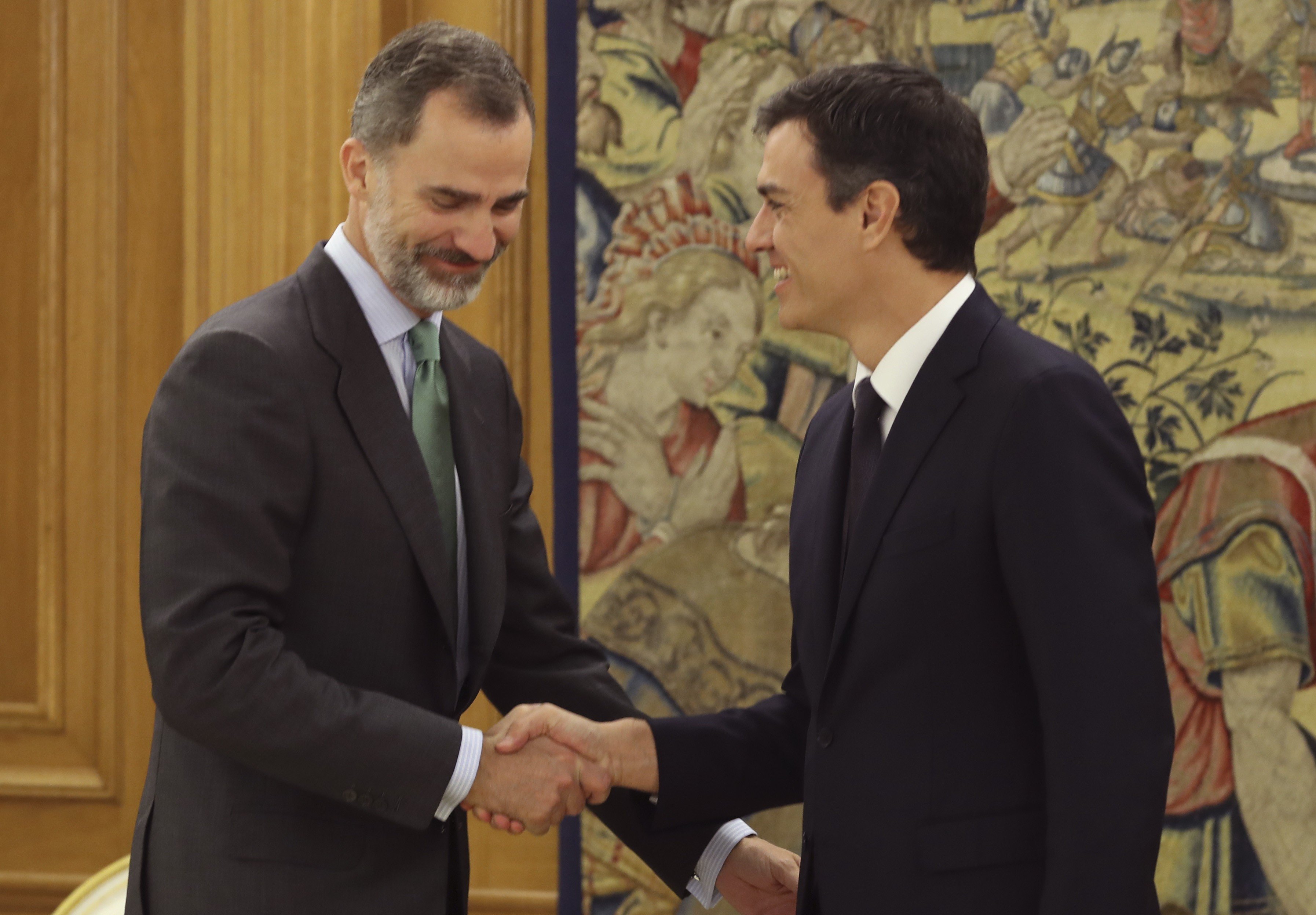 Sánchez ve al Rey "preocupado" por Catalunya y le propone la plurinacionalidad