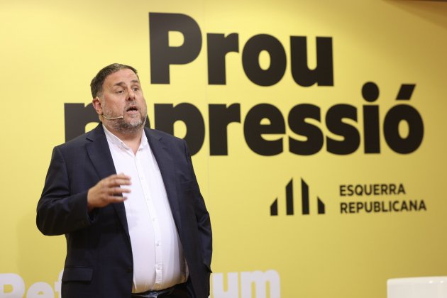 Acte ERC por|para el año de los indultos Oriol Junqueras Bastante Represión / Foto: Sergi Alcàzar