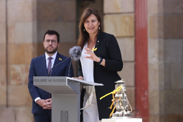 Eliseu climent, laura borràs, pere aragonès, xavier antich encesa flama canigó parlament Sergi Alcàzar