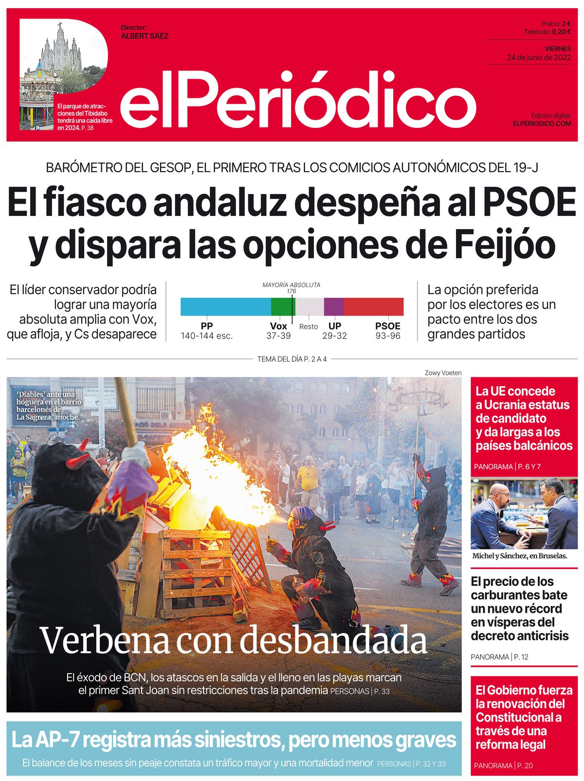 portada El Periódico 24 junio 2022