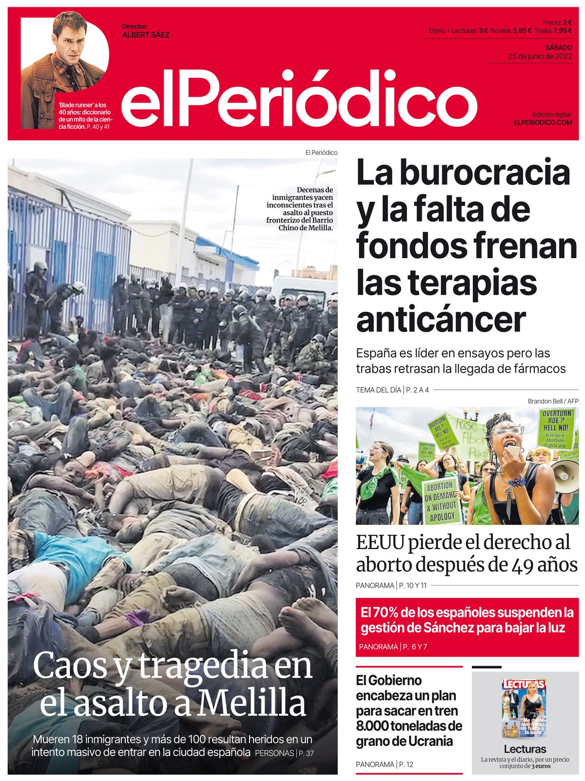 portada El Periódico 25 junio 2022 portada El Periódico 25 junio 2022