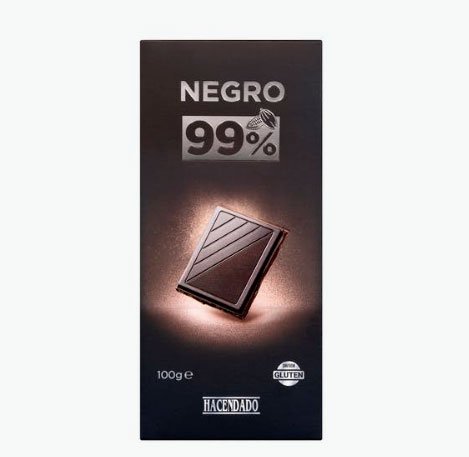 Chocolate 999% de cacao de Hacendado1
