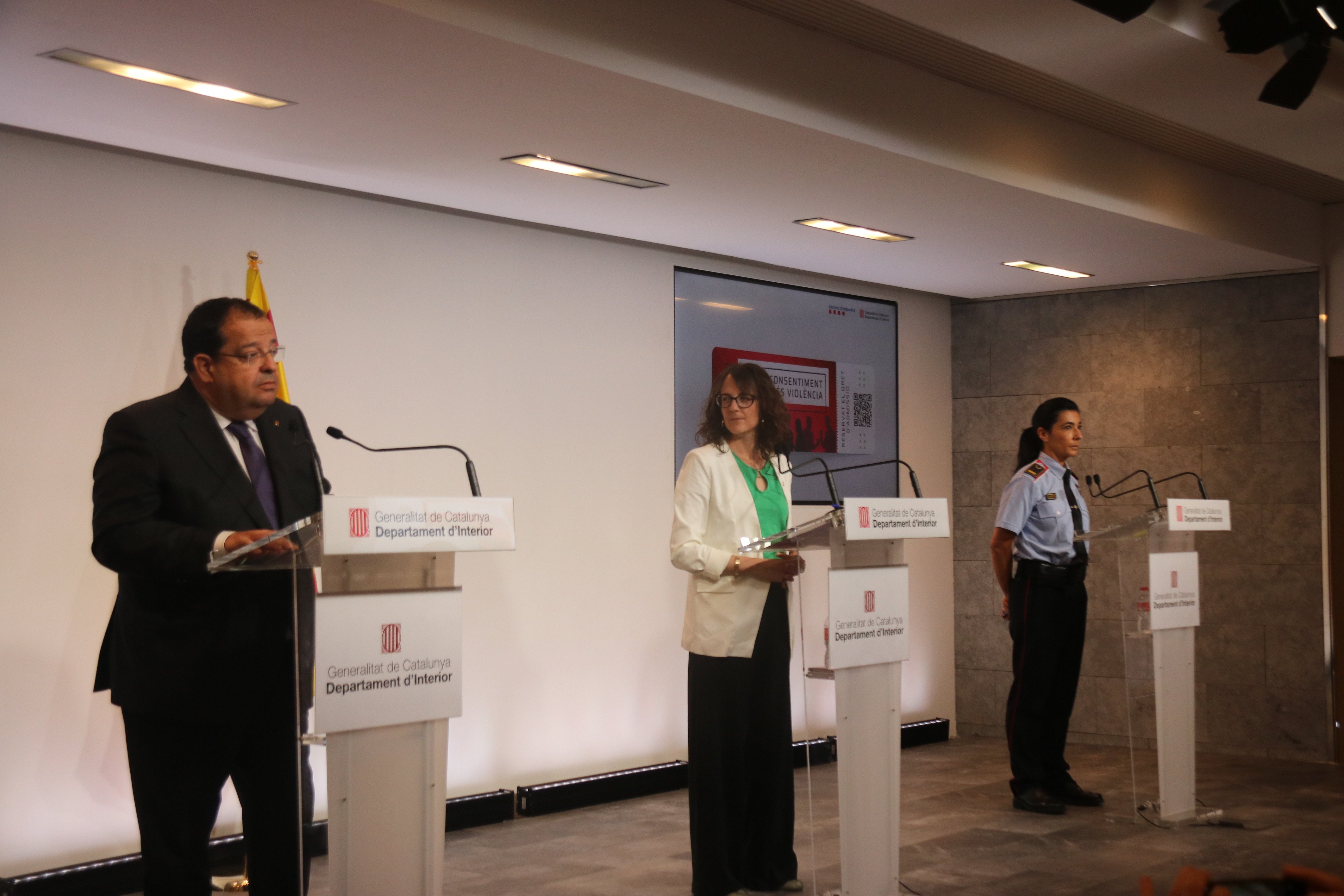Conseller Elena Tania Verge nou Pla Pervenció Vioolència Sexual a l'entorn de l'oci ACN Conseller Elena Tania Verge nou Pla Pervenció Vioolència Sexual a l'entorn de l'oci ACN