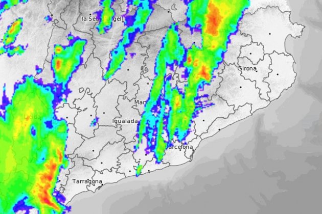 Tempestes Catalunya 27 juny 2022 Radar meteocat
