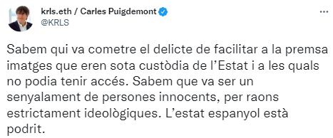 Tuit Carles Pugidemont