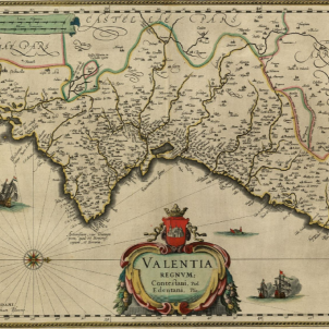 Felip V deroga els Furs para que los valencianos olviden que fueron libres. Mapa del País Valencià (1640). Font Cartoteca de Catalunya