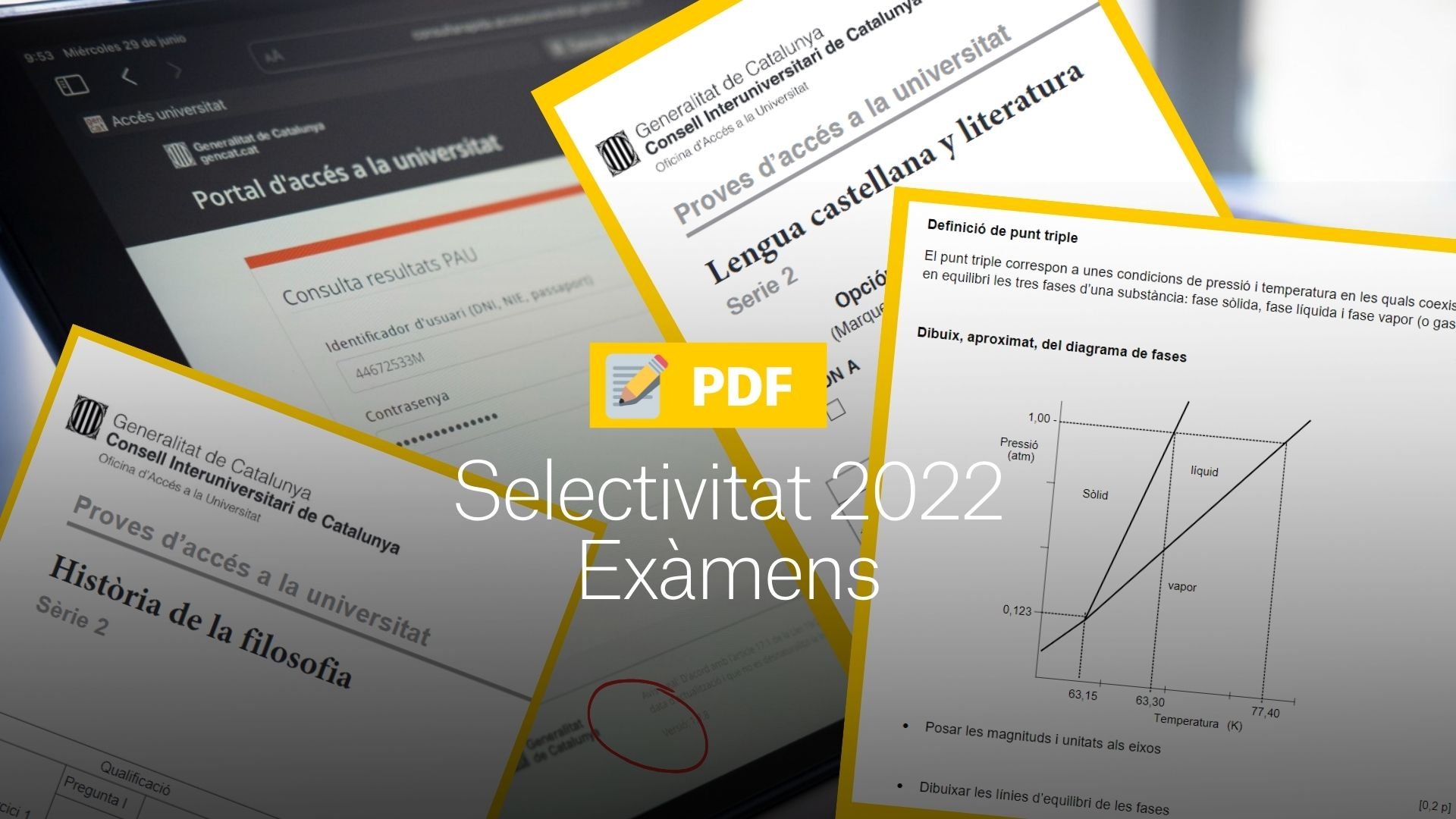 Exàmens Selectivitat 2022 en PDF: Correccions, respostes i solucions