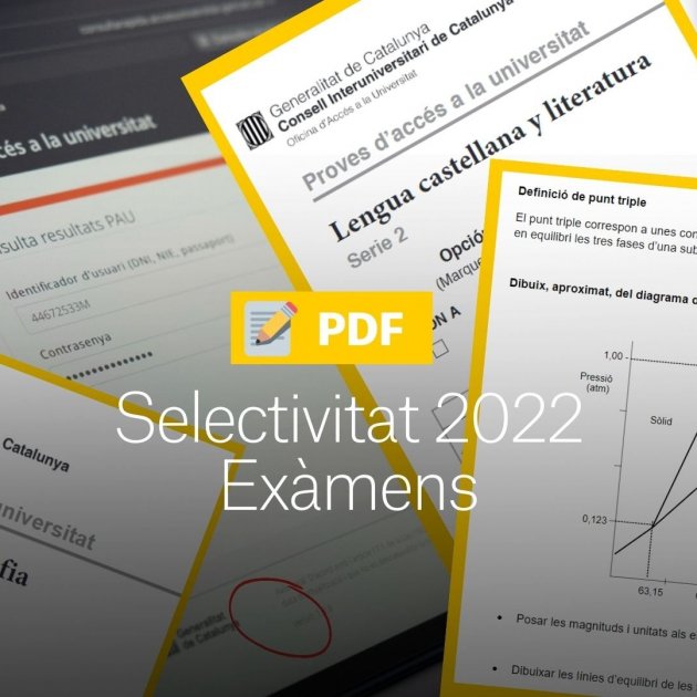 Exàmens Selectivitat 2022 en PDF: Correccions, respostes i solucions