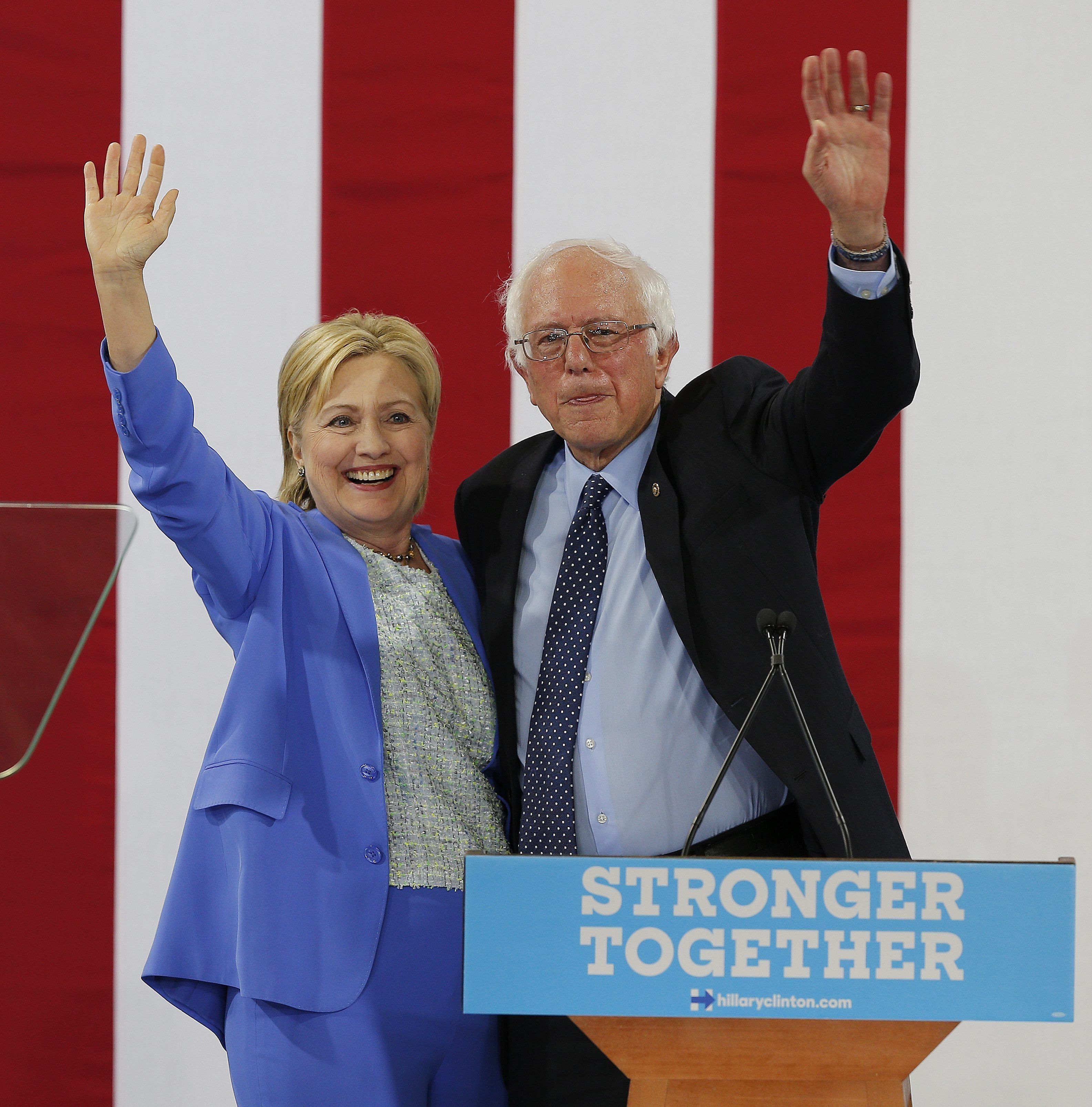 Clinton y Sanders, juntos ahora para ganar a Trump