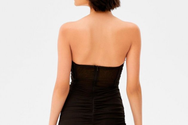 Vestida cotilla mini tul drapat