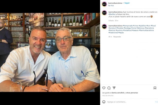 Robert De Niro com Kim Díaz @barmutbarcelona